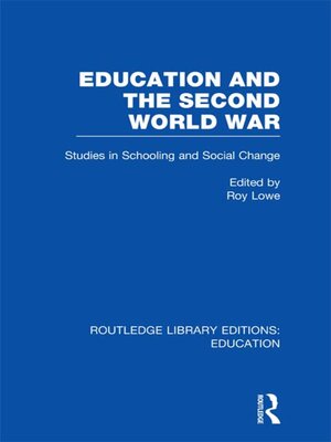 cover image of Education and the Second World War